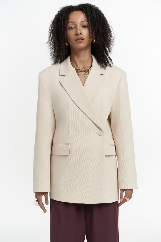 The off-white cotton blazer